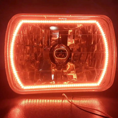 Pre-Installed 7x6" H6054 Sealed Beam Headlights - Amber 6908-005