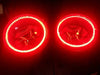 2010-2017 Jeep Wrangler JK Red LED Halo Pre-Assembled Fog Lights