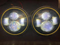 USED 7" HIGH POWERED BLACK LED HEADLIGHTS WITH WHITE LED HALOS 5769-001 | ORACLE Outlet | GRADE B