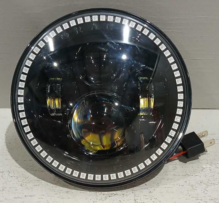 7" High Powered LED Headlights - Black Bezel - ColorSHIFT NA | ORACLE Outlet | GRADE B