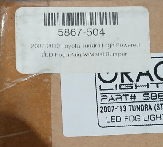 2007-2013 Toyota Tundra High Powered LED Fog (Pair) w/Metal Bumper | ORACLE Outlet | GRADE A