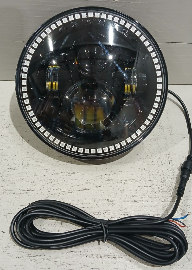 7" High Powered LED Headlights - Black Bezel - ColorSHIFT NA | ORACLE Outlet | GRADE C