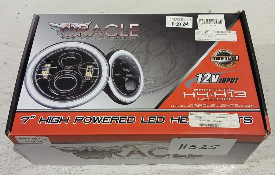 7" High Powered LED Headlights - Black Bezel - ColorSHIFT NA | ORACLE Outlet | GRADE B