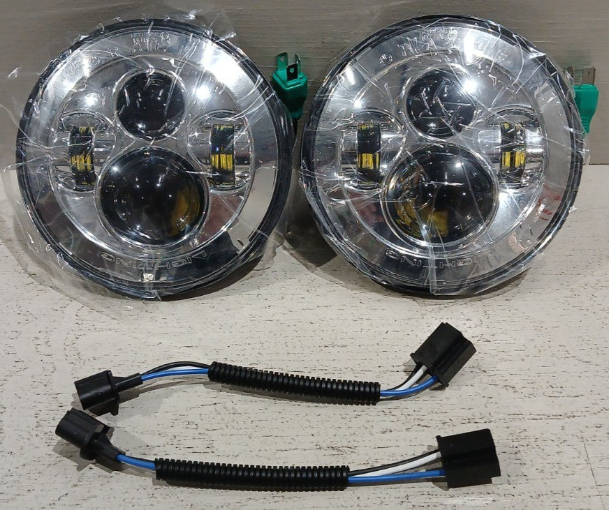 Off-Road 7" High Powered LED Headlights - Chrome Bezel | ORACLE Outlet | GRADE B