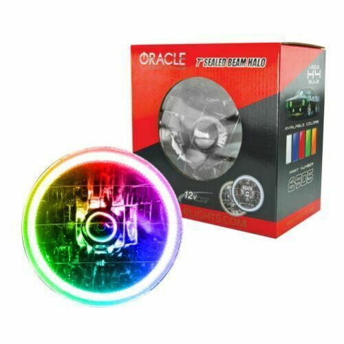 Pre-Installed 7" H6024/PAR56 Sealed Beam Halo - ColorSHIFT 6905-333 | ORACLE Outlet | GRADE A