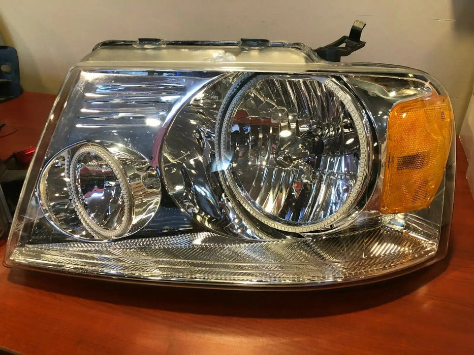 USED 2005-2008 FORD F-150 PRE-ASSEMBLED HEADLIGHTS- CHROME - AMBER 7043-005 | ORACLE Outlet | GRADE B