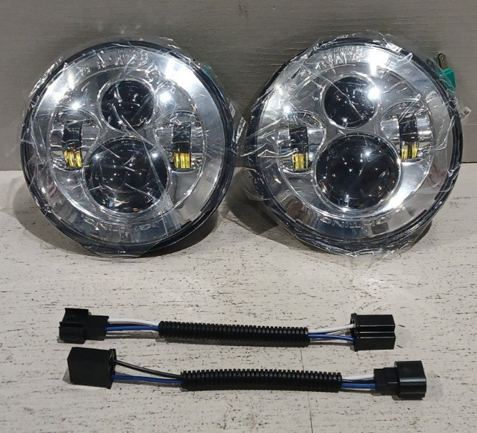 Off-Road 7" High Powered LED Headlights - Chrome Bezel | ORACLE Outlet | GRADE A