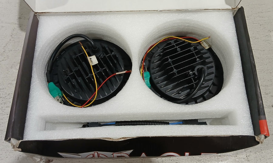7" High Powered LED Headlights - Black Bezel - Blue | ORACLE Outlet | GRADE B