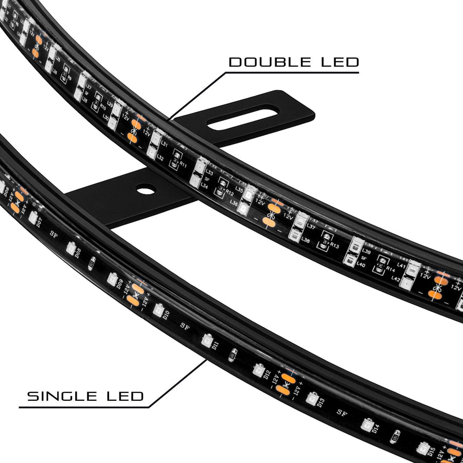LED Illuminated Wheel Rings - Single / Double Row LED