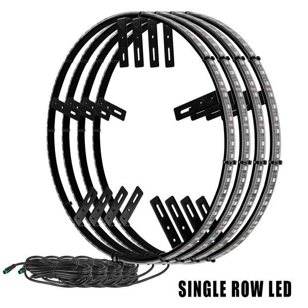 LED Illuminated Wheel Rings - Single / Double Row LED