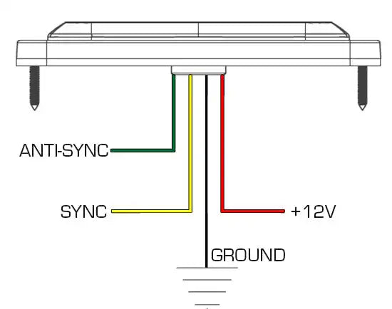 4 LED Slim Strobe Light- Flush Lighthead wiring guide
