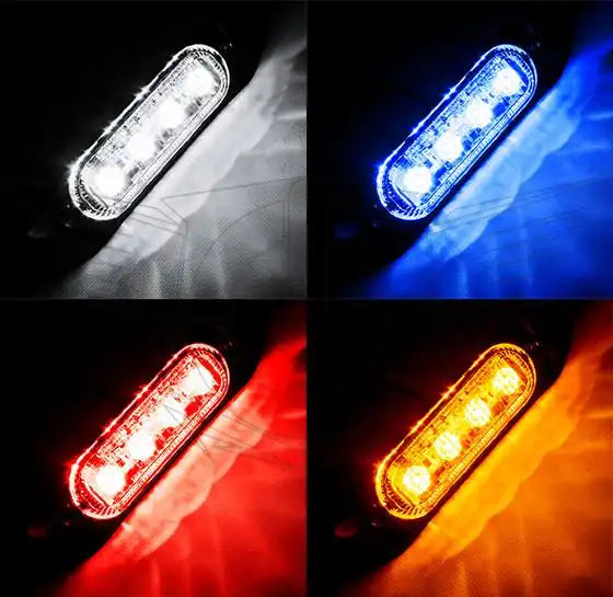 4 LED Slim Strobe Light- Flush Lighthead