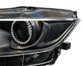 Close-up of 2015-2017 Ford Mustang Pre-Assembled Headlights -Dynamic ColorSHIFT RGB+A -Black Edition