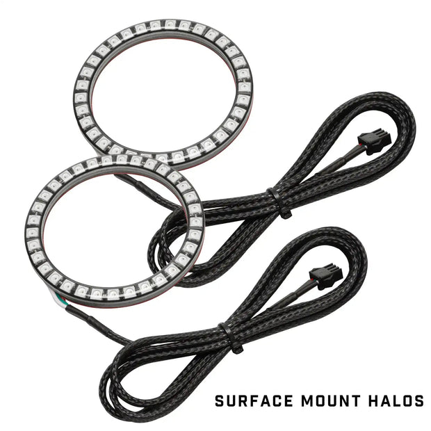 2008-2014 Dodge Challenger Dynamic ColorSHIFT Fog Light Halo Kit - Surface Mount Halos