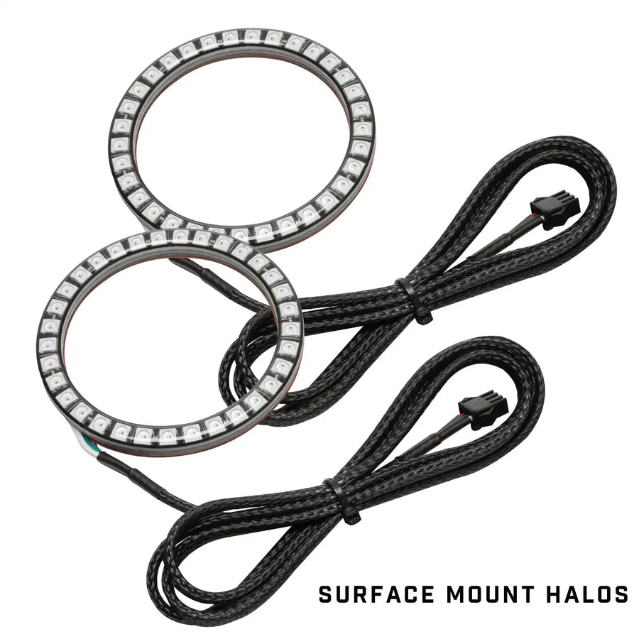 2010-2013 Chevrolet Camaro Dynamic ColorSHIFT Fog Light Halo Kit - Surface Mount Halos