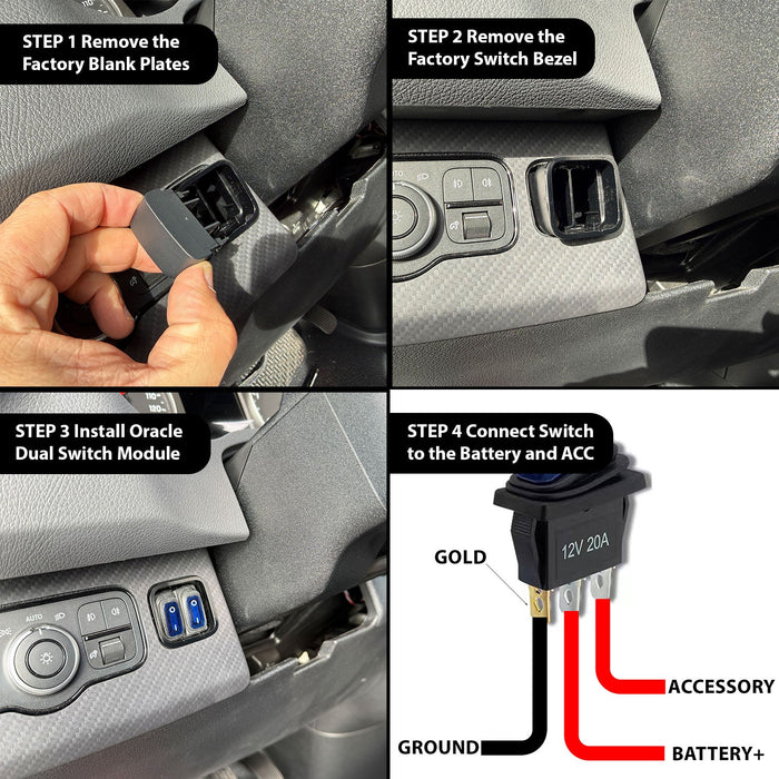 Mercedes-Benz Sprinter W907/W910 (2018+) Dual In-Dash Switch Pod - PRE-ORDER