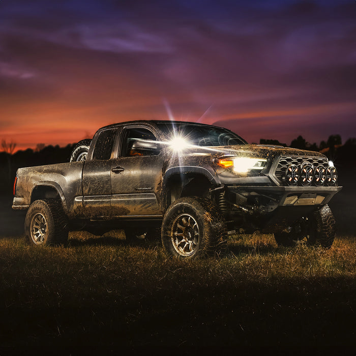 ORACLE Lighting 2016-2023 Toyota Tacoma (3rd Gen) A-Pillar Hood Mount Brackets w/ VEGA™ Series 4 Spotlights