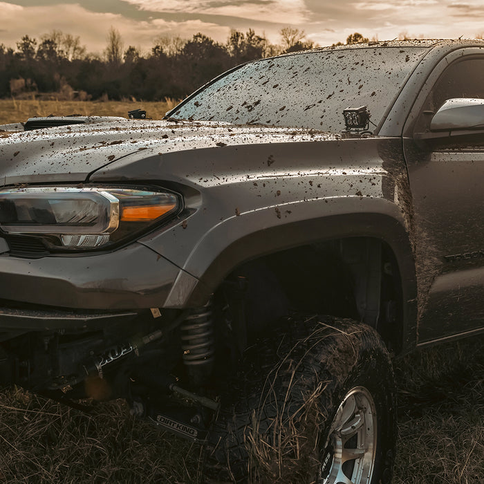 ORACLE Lighting 2016-2023 Toyota Tacoma (3rd Gen) A-Pillar Hood Mount Brackets w/ VEGA™ Series 4 Spotlights