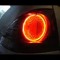 Close-up of Lexus IS300 Tail Light with halo installed