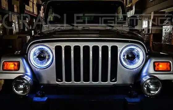 1997-2006 Jeep Wrangler TJ ORACLE LED Headlight Halo Kit- Waterproof Surface Mount