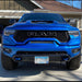 Front view of a RAM TRX with Front Bumper Flush LED Light Bar System installed with yellow LEDs