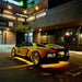 Yellow Lamborghini with yellow LED underbody kit installed.