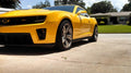 Low aggressive shot of a Chevrolet Camaro with Concept Side Mirrors installed.