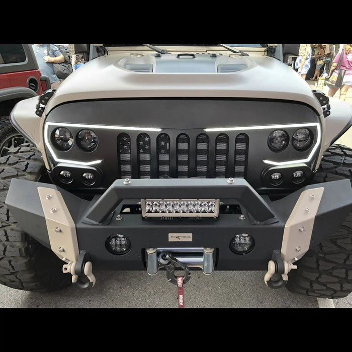 2007-2017 Jeep Wrangler JK VECTOR Pro Series II Full LED Grill - Integrated Headlights & DRL