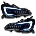 Subaru BRZ headlights with white DRLs
