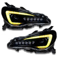 Subaru BRZ headlights with yellow DRLs