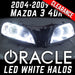 2004-2009 Mazda 3 4 Door Projector Headlights - ORACLE WHITE LED Halos