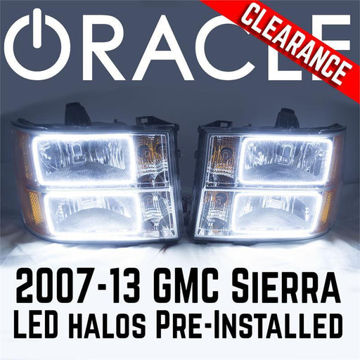 2007-13 GMC Sierra 1500/2500/3500 Headlights - ORACLE White SMD Halos