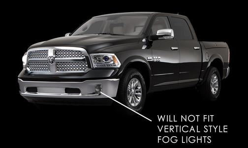 Will not fit vertical style fog lights