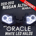 2010-2012 Nissan Altima Headlights - ORACLE WHITE LED Halo Kit