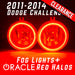 2011-2014 Dodge Challenger Fog Lights - ORACLE Red LED Halo Kit