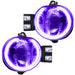 2002-2008 Dodge Ram LED Fog Light Halo Kit with purple LED halo rings.