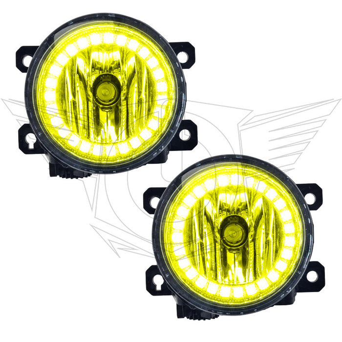 Honda CRZ fog lights with yellow LED halo rings.