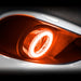 2010-2013 Chevrolet Camaro LED Surface Mount Fog Light Halo Kit with amber LEDs.
