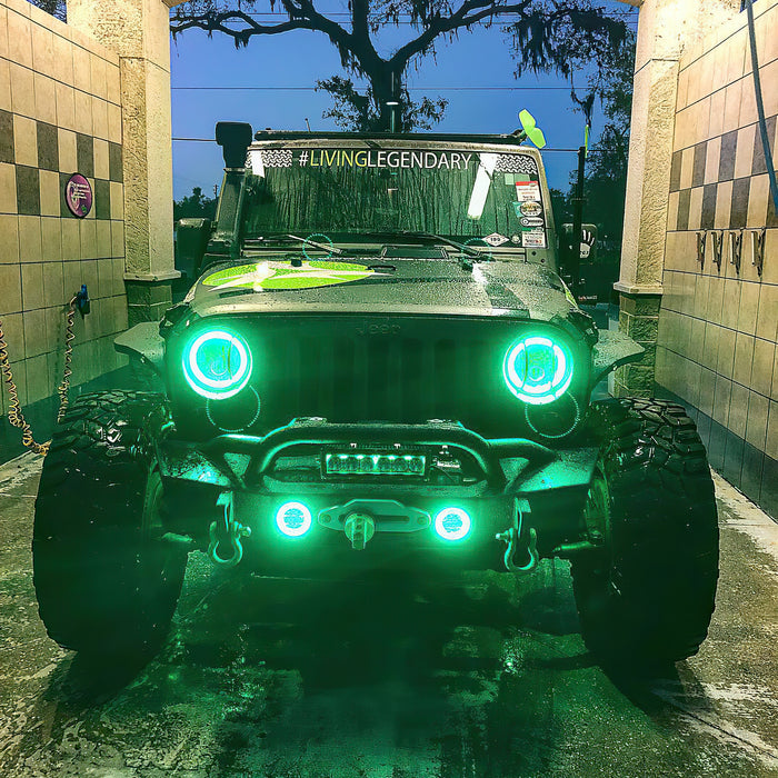 ORACLE Lighting 2007-2018 Jeep Wrangler JK LED Surface Mount Fog Light Halo Kit