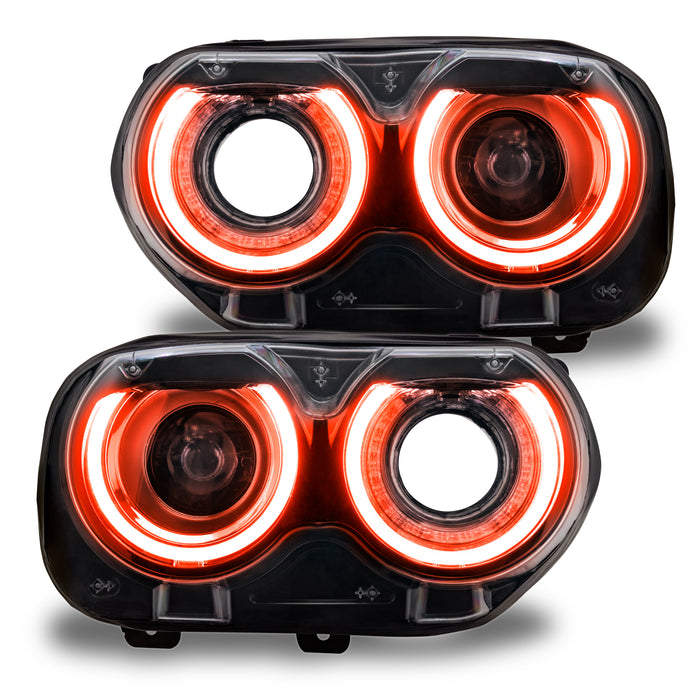 Challenger headlights with amber halos