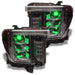 GMC sierra headlights with green demon eyes