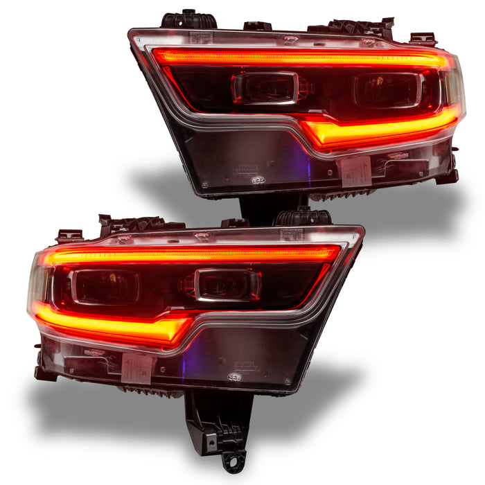 RAM 1500 headlights with red DRL
