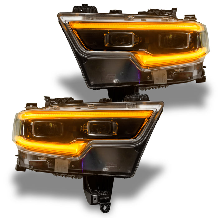 RAM 1500 headlights with amber DRL