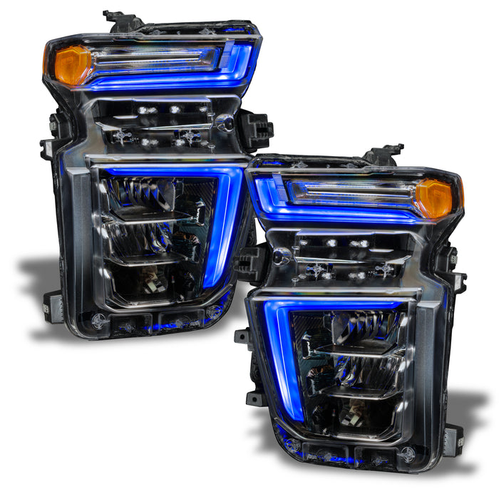 Silverado headlights with blue DRL