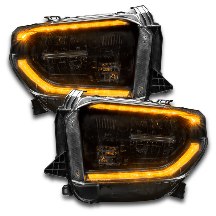 Toyota Tundra headlights with amber DRLs