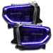 Toyota Tundra headlights with purple DRLs