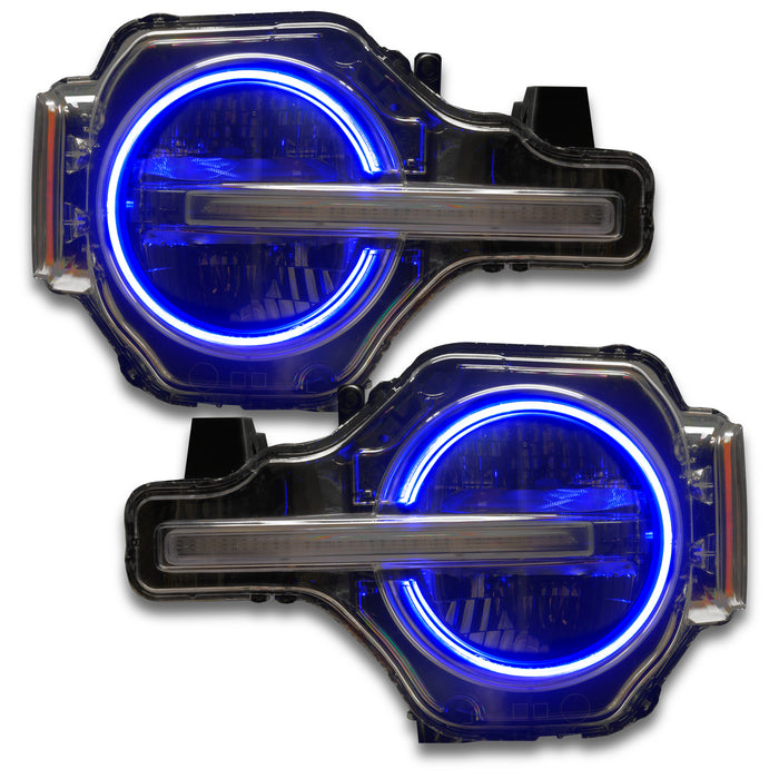 Bronco headlights with blue halos