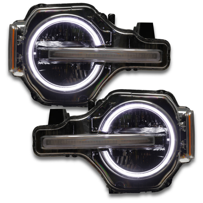 Bronco headlights with white halos