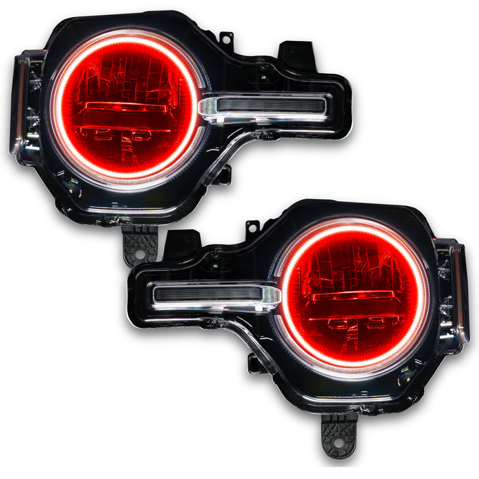 Bronco headlights with red halos