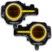 Bronco headlights with yellow halos and DRLs